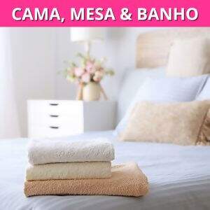 Cama, mesa e banho